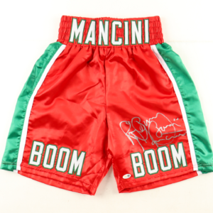 RAY 'BOOM BOOM' MANCINI SIGNED BOXING SHORTS