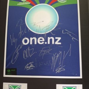 NZ WARRIORS 2026 SQUAD SIGNED & FRAMED JERSEY